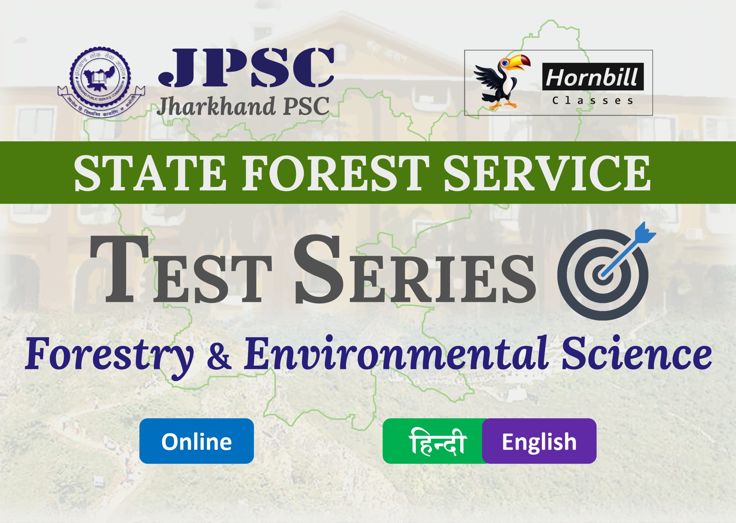 JPSC State Forest Service ACF/RFO with a dedicated Forestry & Environmental Science online test series in Hindi and English.